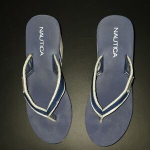 Nautica Blue and Silver Sandals